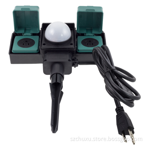 Garden Socket with spike and Dawn Sensor